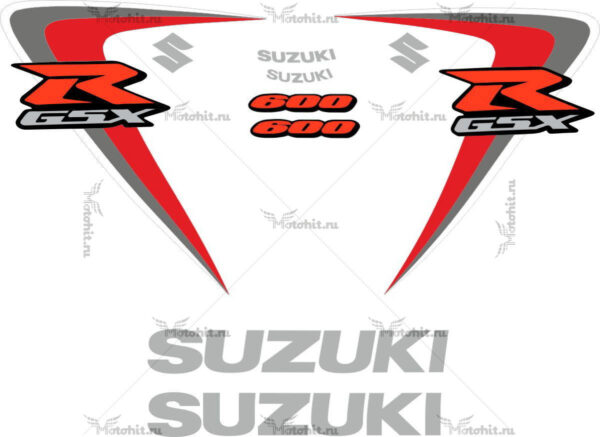 Decals for SUZUKI GSX-R-600 2006-2 BLACK-RED