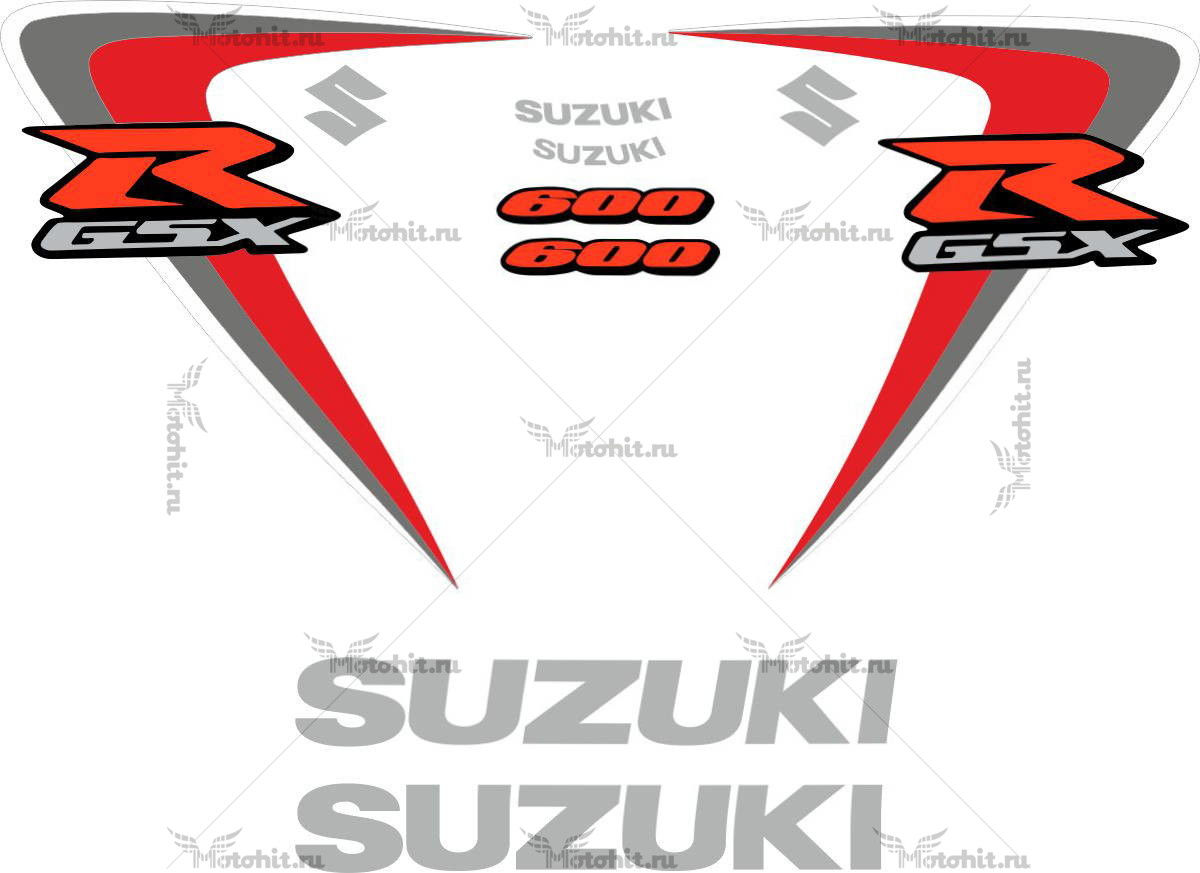 Decals for SUZUKI GSX-R-600 2006-2 BLACK-RED