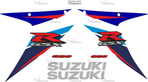 Decals for SUZUKI GSX-R-600 2007 BLUE-WHITE