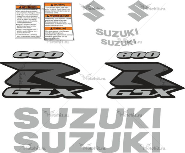 Decals for SUZUKI GSX-R-600 2008-2010 TXT