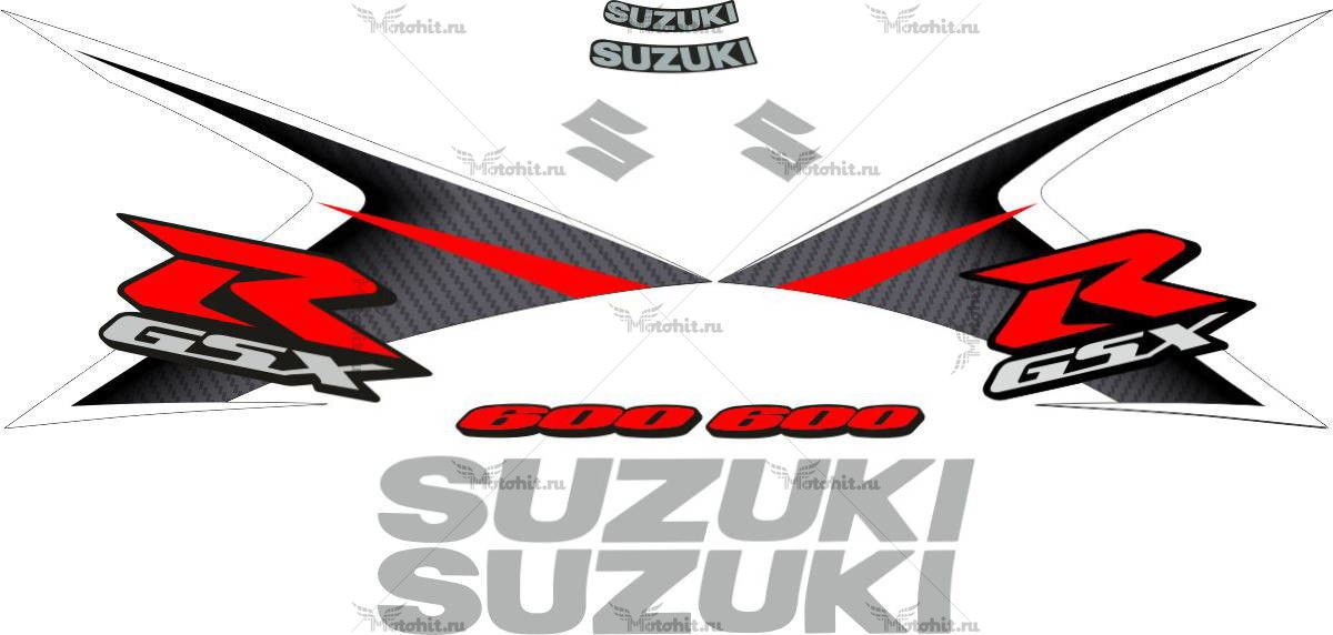 Decals for SUZUKI GSX-R-600 2008 GRAY