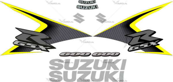 Decals for SUZUKI GSX-R-600 2008 YELLOW