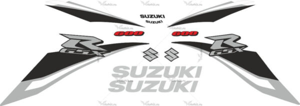 Decals for SUZUKI GSX-R-600 2009 SILVER