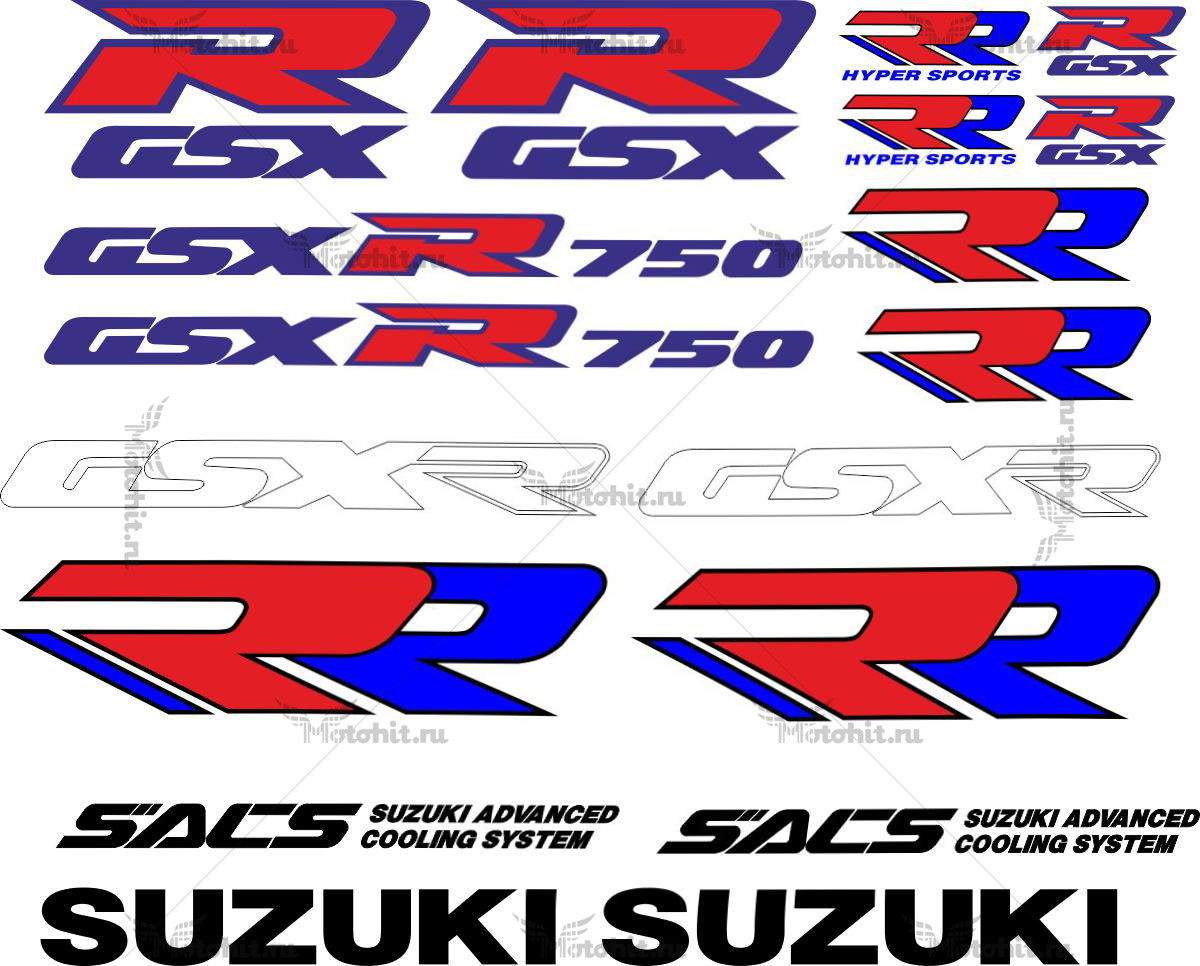 Decals for SUZUKI GSX-R-750 1989 LOGO-KIT