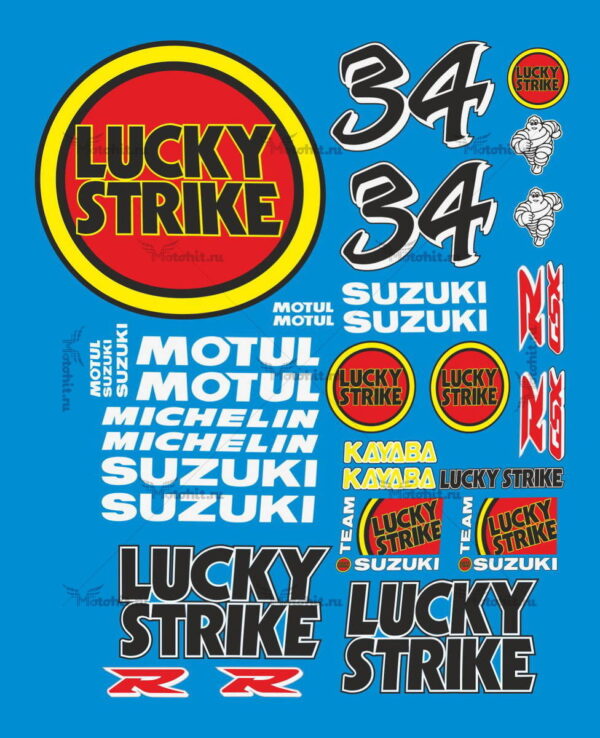 Decals for SUZUKI GSX-R-750 1997 LUCKYSTRIKE