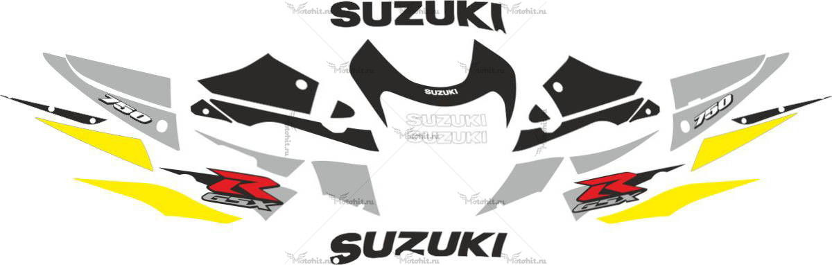 Decals for SUZUKI GSX-R-750 2001 BLACK
