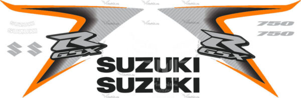 Decals for SUZUKI GSX-R-750 2008 orange