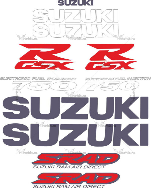 Decals for SUZUKI GSX-R-750 SRAD