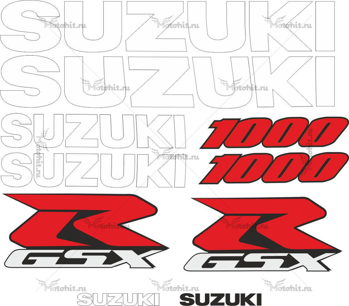 Decals for SUZUKI GSX-R-1000 2000