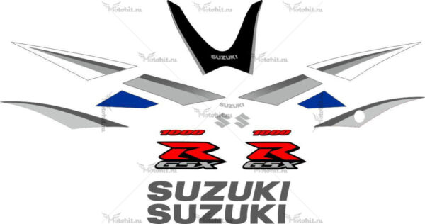 Decals for SUZUKI GSX-R-1000 2005-2006 SILVER-BLUE