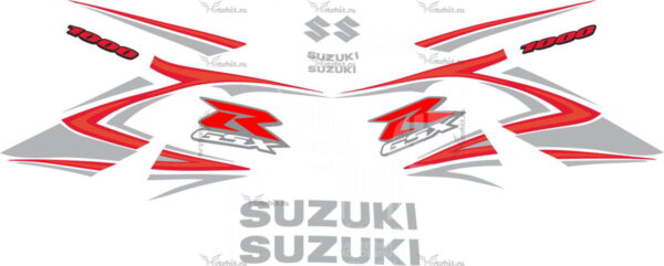 Decals for SUZUKI GSX-R-1000 2007-2008 red-ORANGE