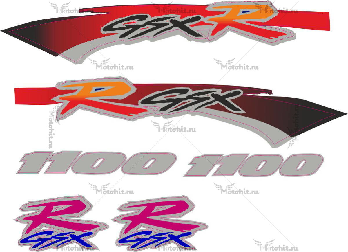 Decals for SUZUKI GSX-R-1100 1992 BLACK-RED