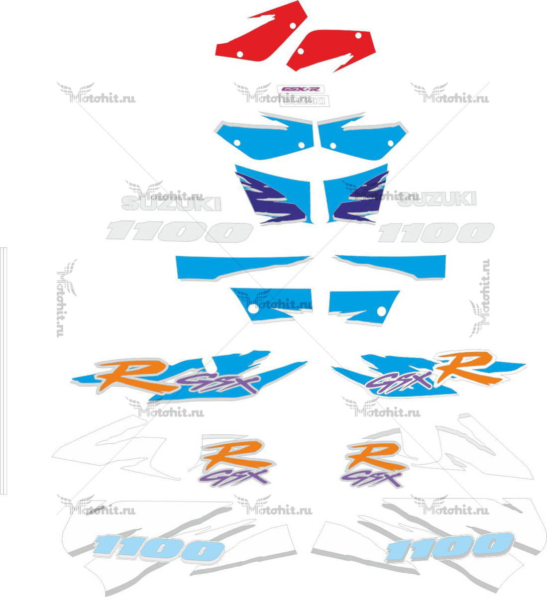 Decals for SUZUKI GSX-R-1100 1996