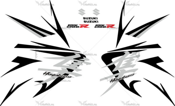 Decals for SUZUKI GSX-R-1300 HAYABUSA 2008-2009 FOR-SILVER