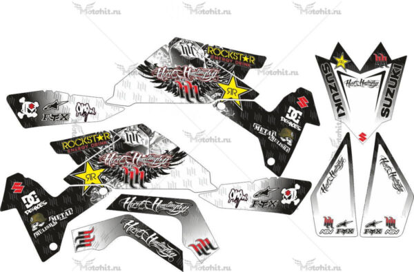 Decals for SUZUKI LTR-450 HART-HUNTINGTON-METAL 2006-2018