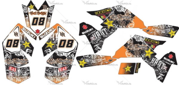 Decals for SUZUKI LTR-450 HART-ORANGE 2006-2018