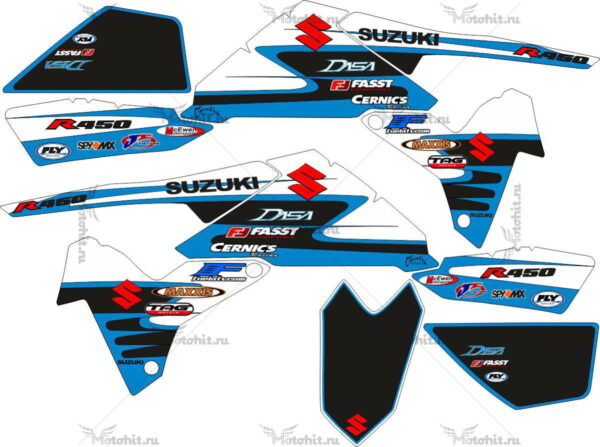 Decals for SUZUKI LTR-450 KIT-BLUE-BLACK 2006-2018