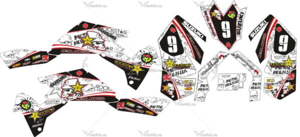 Decals for SUZUKI LTR-450 METAL-MULISHA-WHITE 2006-2018
