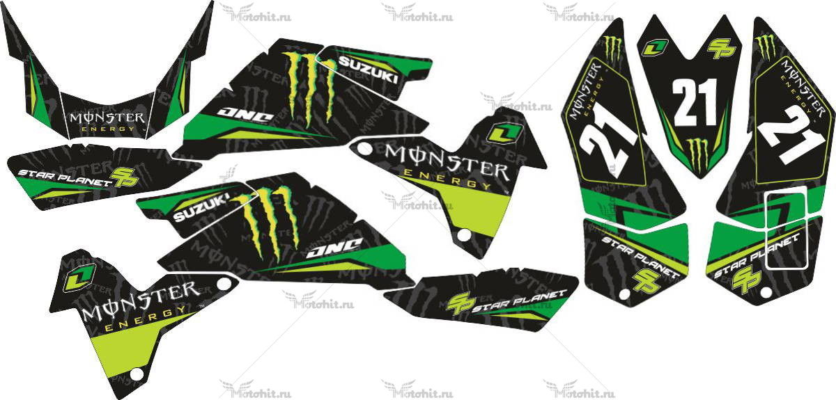 Decals for SUZUKI LTR-450 MONSTER-BLACK 2006-2018