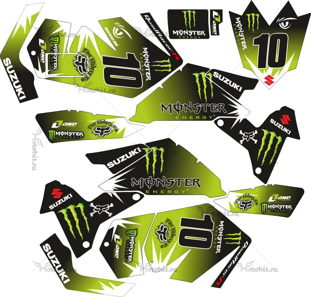 Decals for SUZUKI LTR-450 MONSTER-GRADIENT 2006-2018