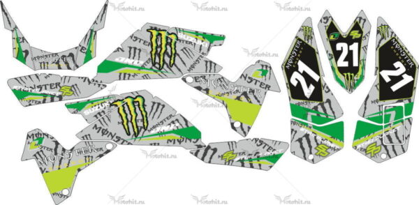 Decals for SUZUKI LTR-450 MONSTER-GREY 2006-2018