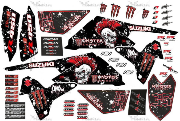 Decals for SUZUKI LTR-450 MONSTER-PUNK 2006-2018
