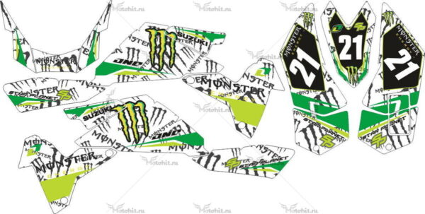 Decals for SUZUKI LTR-450 MONSTER-WHITE 2006-2018