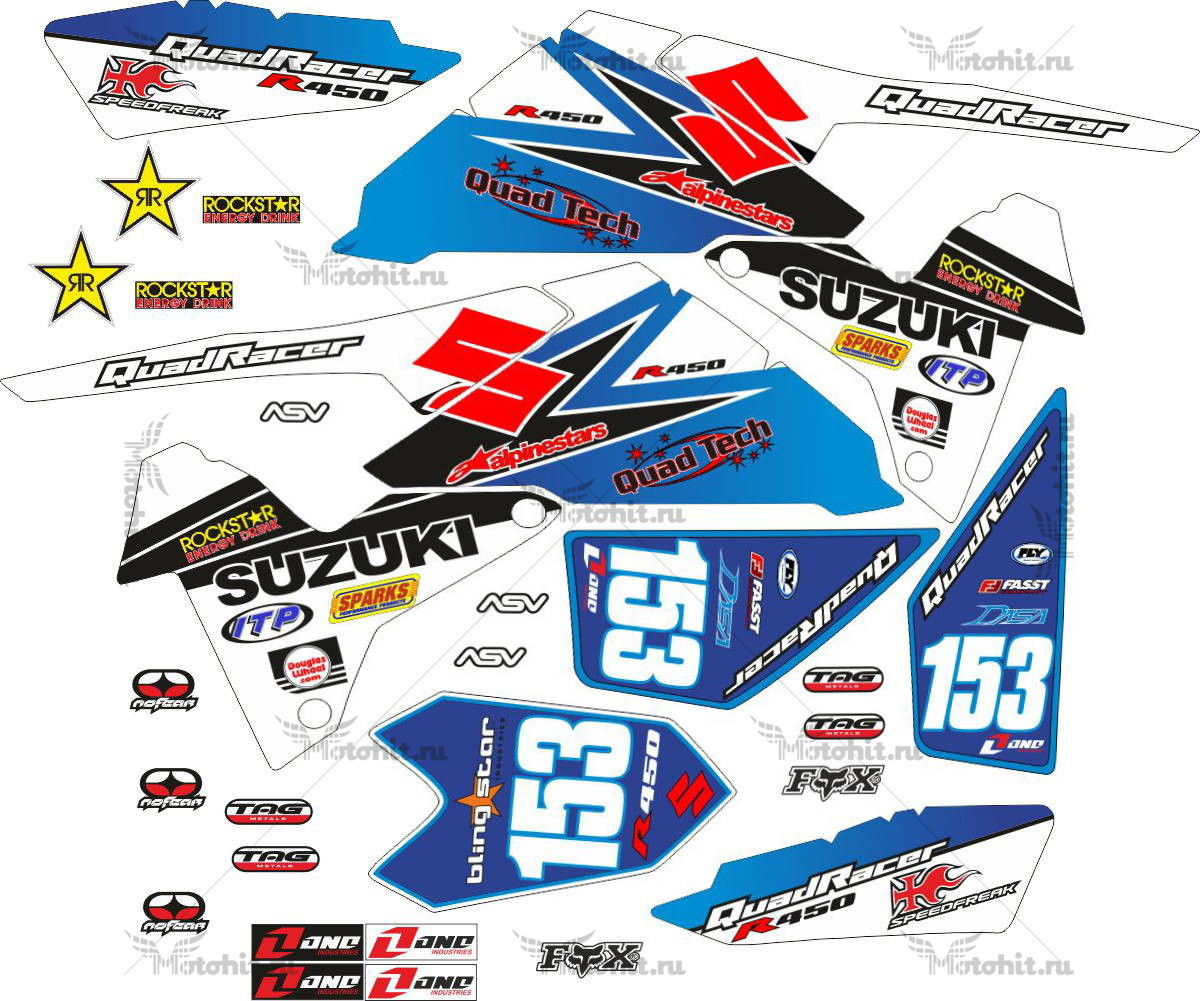 Decals for SUZUKI LTR-450 QUADRACER 2006-2018