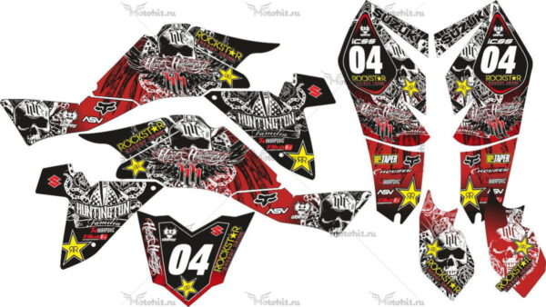 Decals for SUZUKI LTR-450 ROCKSTAR-RED 2006-2018