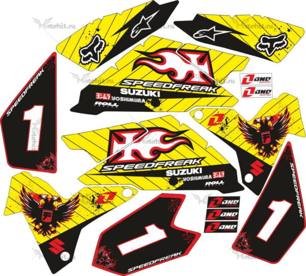 Decals for SUZUKI LTR-450 SPEEDFREAK-YELLOW 2006-2018
