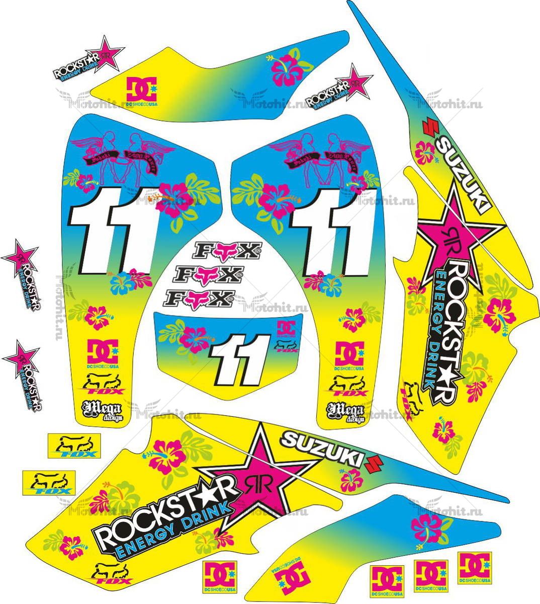 Decals for SUZUKI LTZ-400 GIRL-STYLE 2003-2008