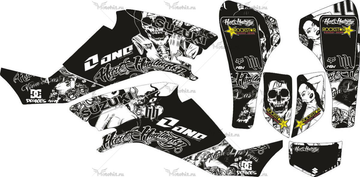 Decals for SUZUKI LTZ-400 HART-HINTINGTON-BLACK 2003-2008