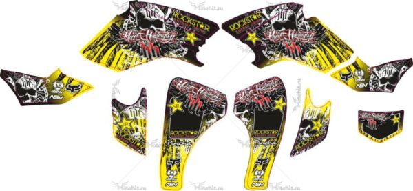 Decals for SUZUKI LTZ-400 HUNTINGTON-YELLOW 2003-2008