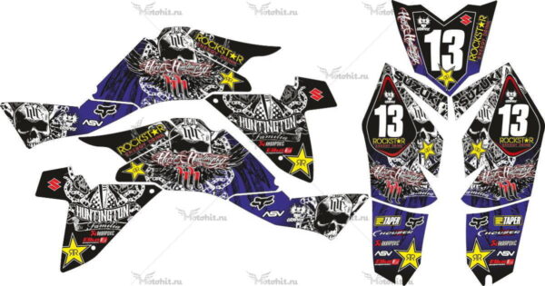 Decals for SUZUKI LTR-450 K9-HART-HUNTINGTON-BLUE 2006-2018