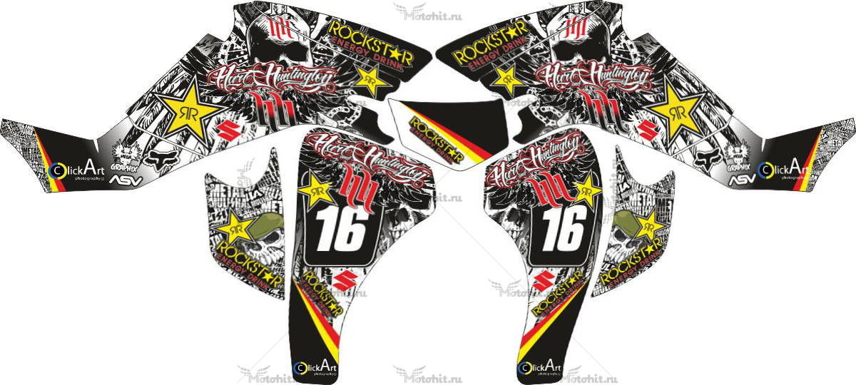 Decals for SUZUKI LTZ-400 METAL-MULISHA 2003-2008