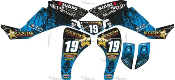 Decals for SUZUKI LTZ-400 METAL-MULISHA-BLUE 2003-2008