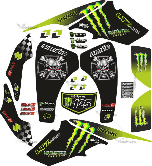 Decals for SUZUKI LTZ-400 MONSTER-SIMAO 2003-2008