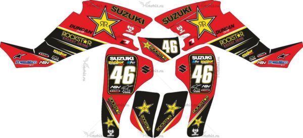 Decals for SUZUKI LTZ-400 ROCKSTAR-RED 2003-2008