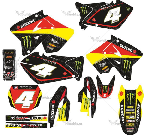 Decals for SUZUKI RM-125 RM-250 2001-2012 GERMAN-MONSTER