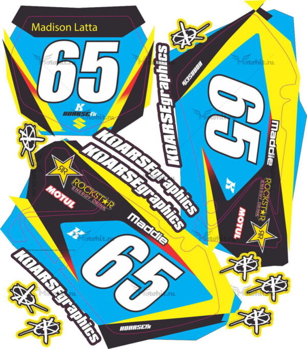 Decals for SUZUKI RM-125 RM-250 2001-2009