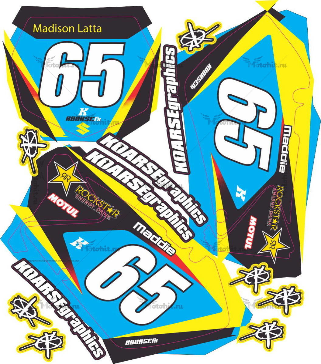 Decals for SUZUKI RM-125 RM-250 2001-2009