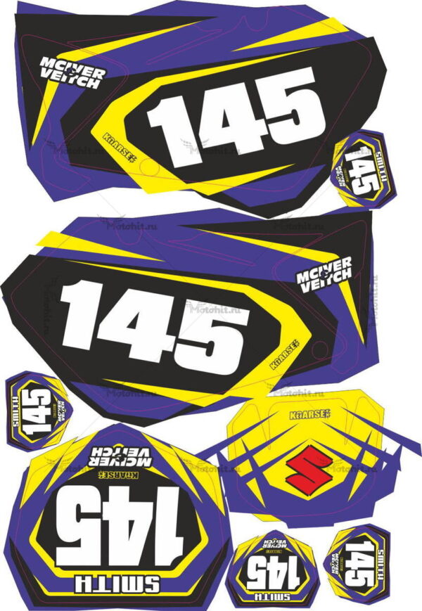 Decals for SUZUKI RM-125 RM-250 2001-2009