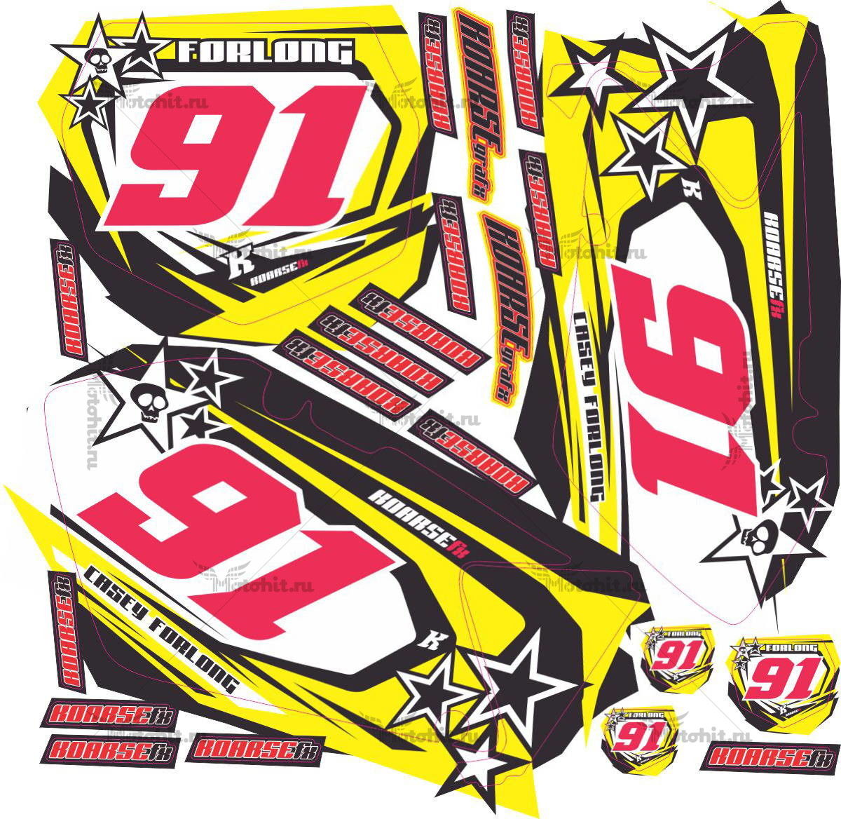 Decals for SUZUKI RM-125 RM-250 2001-2009