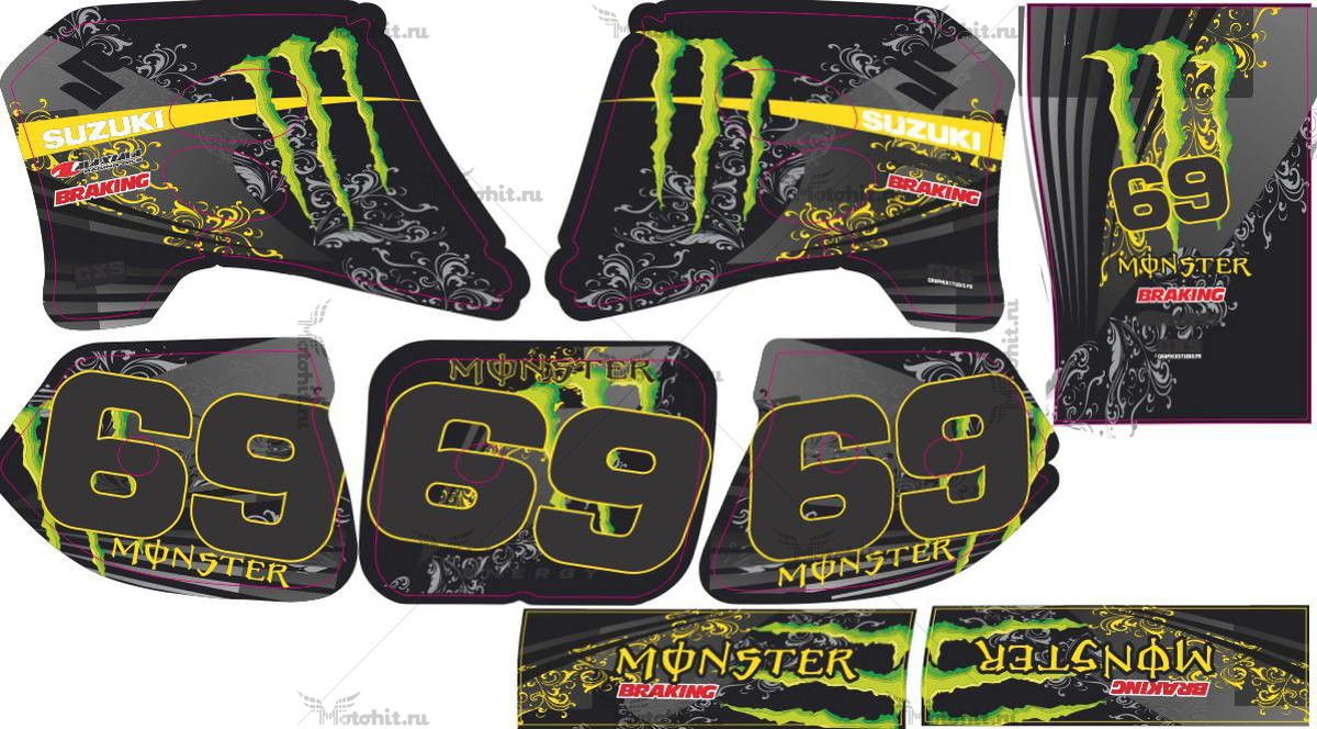 Decals for SUZUKI RM-125 RM-250 1996-1998 MONSTER