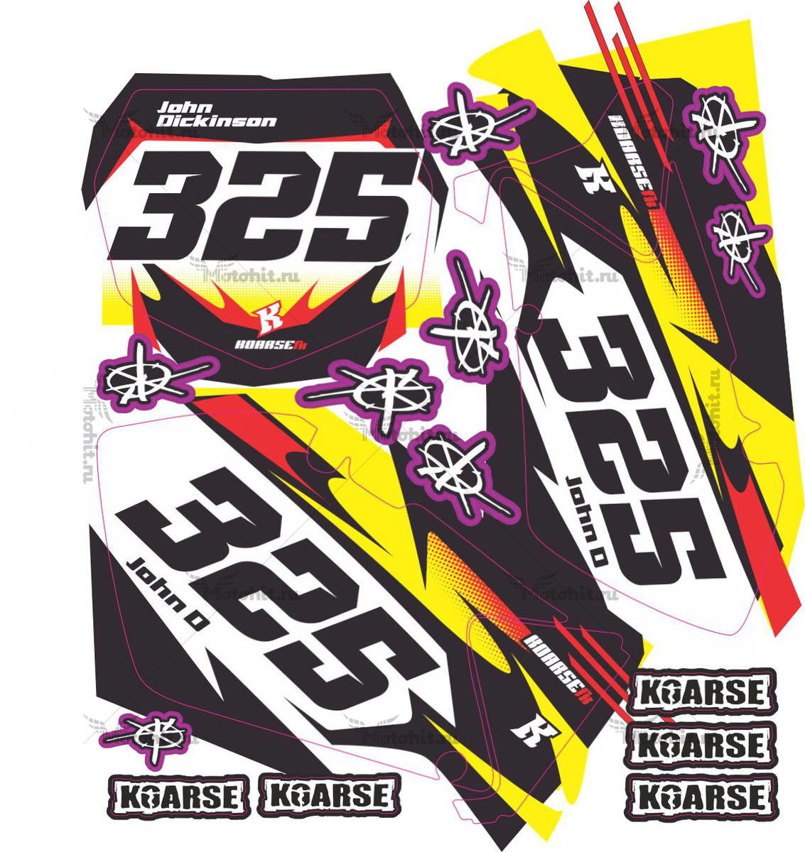 Decals for SUZUKI RM-125 RM-250 2001-2009
