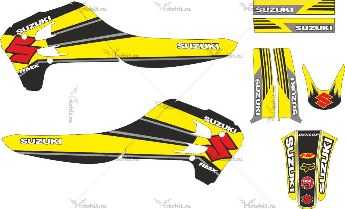 Decals for SUZUKI RMX-125 1992-1995 CINZA