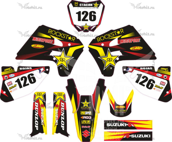 Decals for SUZUKI RMX-125-250 1992-1995 ROCKSTAR