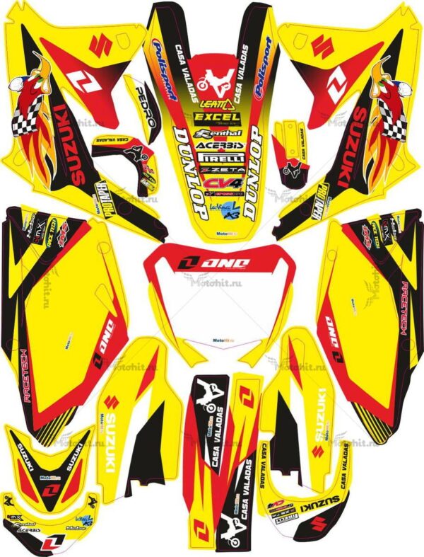 Decals for SUZUKI RMZ-450 WOODY 2008-2017