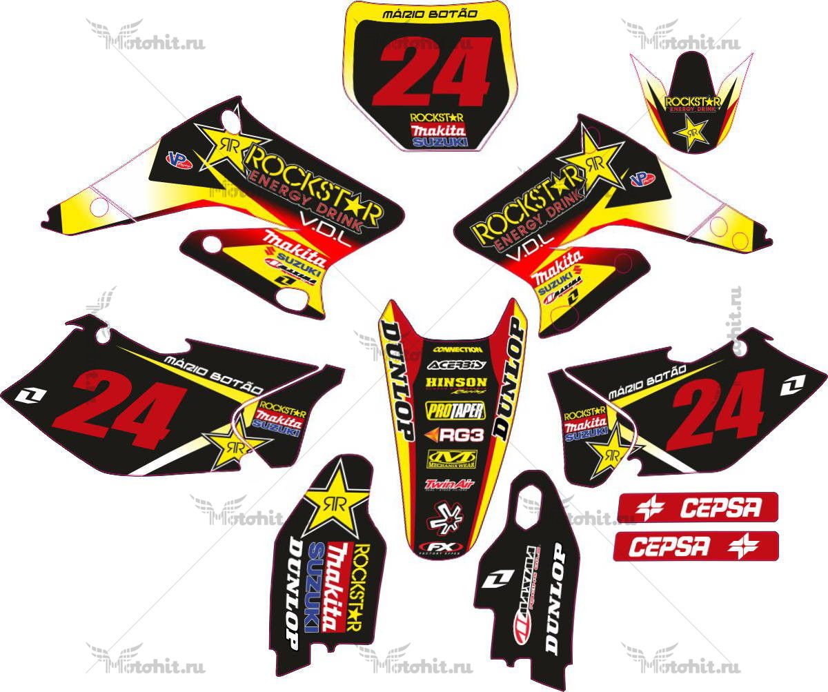 Decals for SUZUKI RMZ-125 RMZ-250 2004-2006 ROCKSTAR