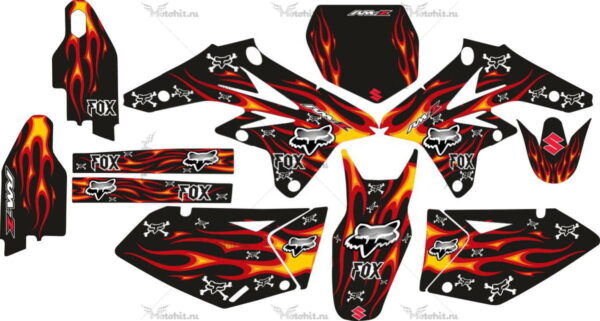 Decals for SUZUKI RMZ-250 VILLAGE-FLAMES 2007-2009